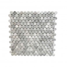 White Carrara Marble 5/8x5/8 Polished Mosaic Tile