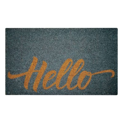 AquaShield Argyle Rubber Doormat, 20377500023, Medium Gray