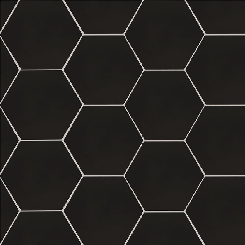 Hexley Graphite 9x105 Hexagon Matte Porcelain Mosaic Tile 8335