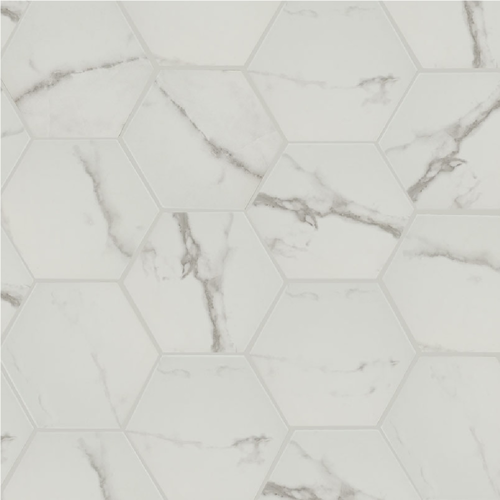 Hexley Marbello 9x105 Hexagon Matte Porcelain Mosaic Tile 9379